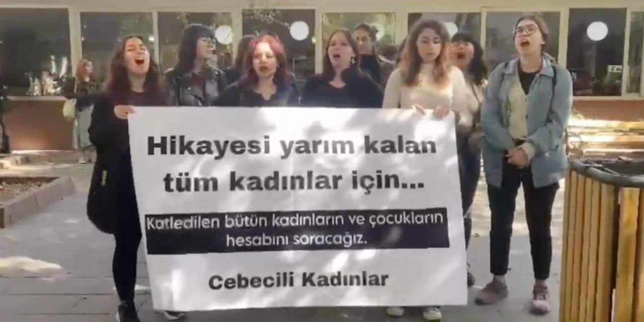 Ankara Üniversitesi'nde cinayetleri protesto eden kadınlara saldırı