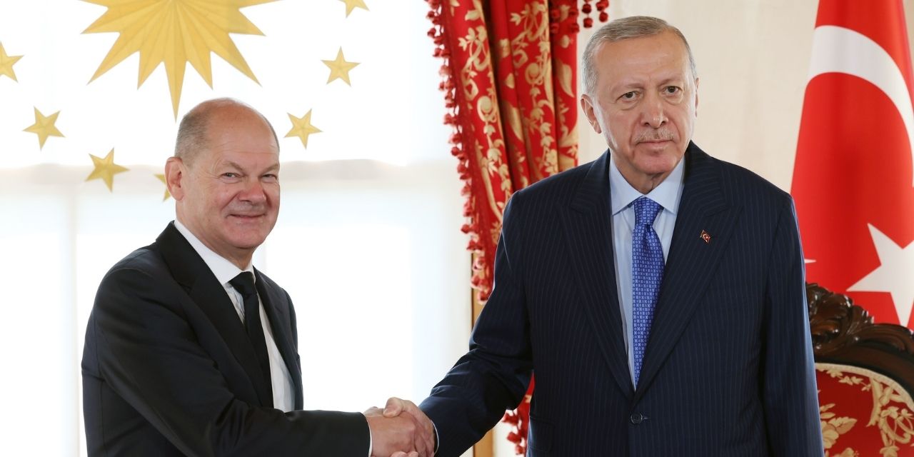 Cumhurbaşkanı Erdoğan, Almanya Başbakanı Scholz'u kabul etti