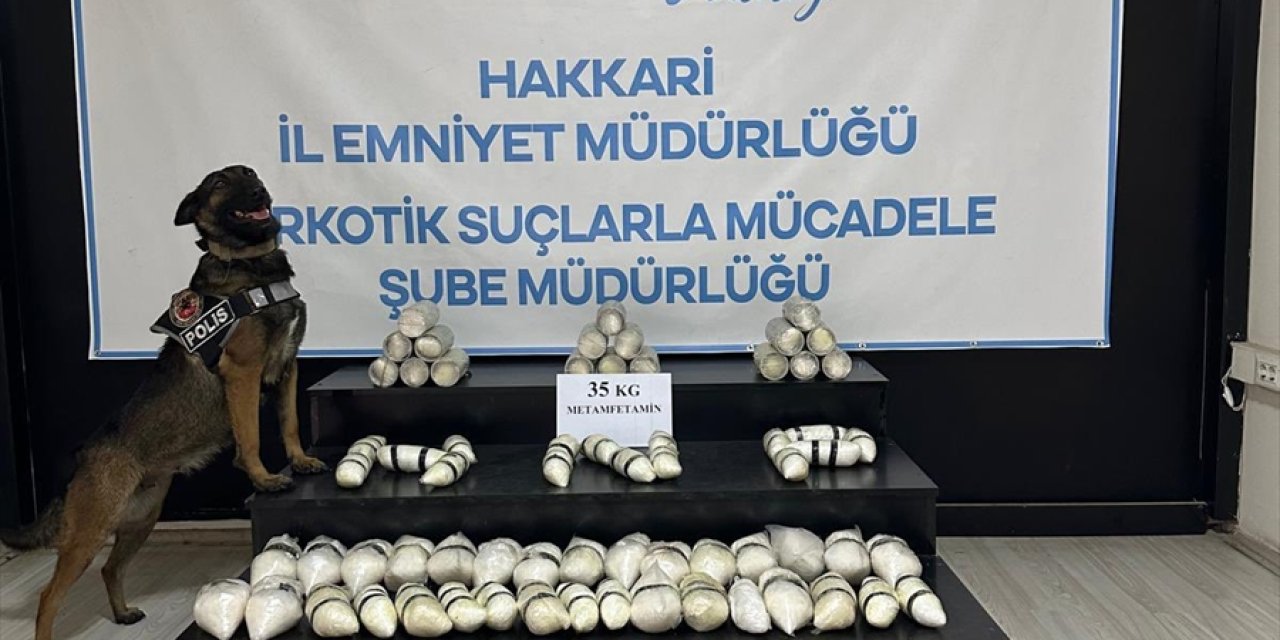 Yüksekova'da 67 paket halinde 35 kilogram uyuşturucu ele geçirildi