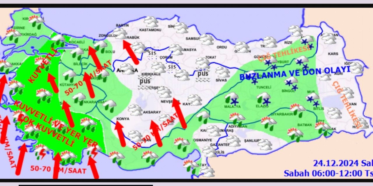 Bakanlık uyardı: 6 il yağış uyarısı