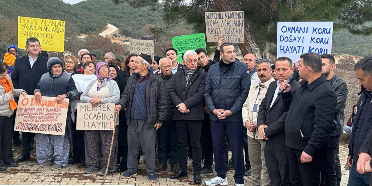 Gökçeyazı halkı mermer ocağına karşı ayakta