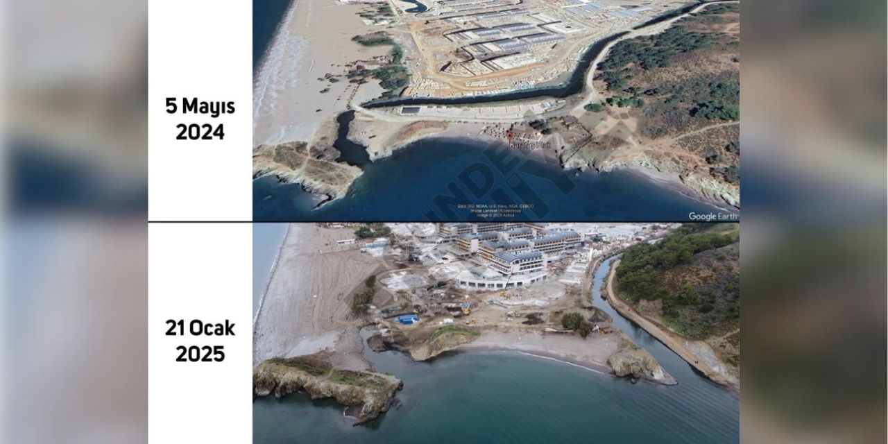 Eski AKP'li vekilin oteli için tepe yıkıldı, kanalın yönü değişti