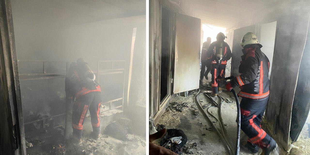 TOKİ şantiyesinde yangın çıktı, 4 işçi yaralandı