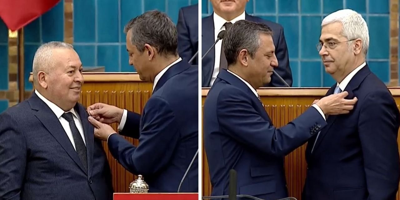 Cemal Enginyurt ve Salih Uzun CHP rozetini taktı