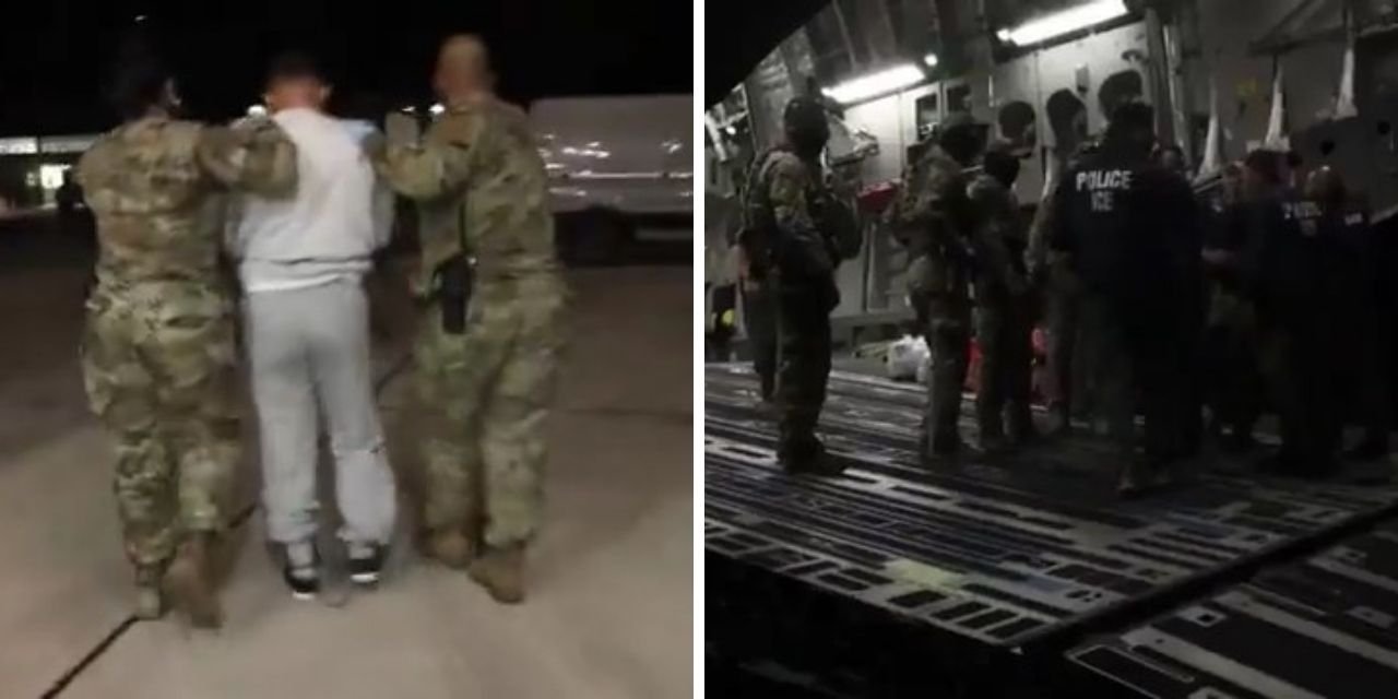 Pentagon, Guantanamo'ya gönderilen göçmenlerin görüntülerini paylaştı
