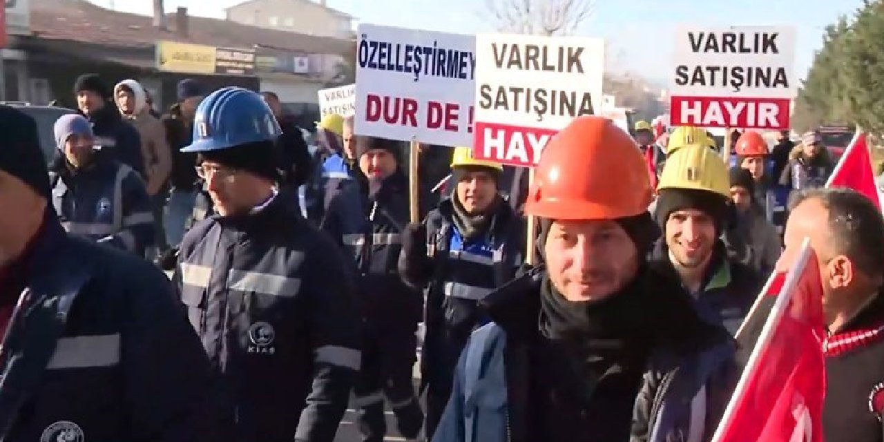 Madenciler özelleştirmeye karşı Ankara'ya yürüyor