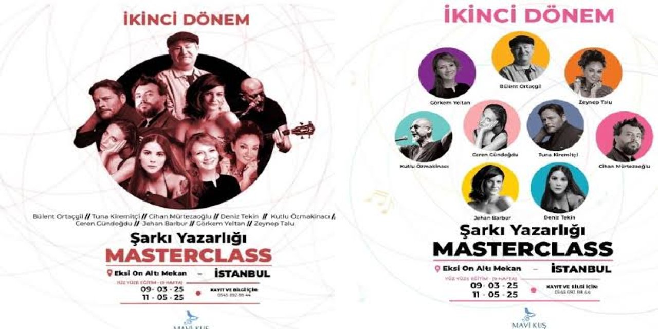 Şarkı yazarlığı ustalık sınıfı İstanbul’da ikinci dönemi açıyor