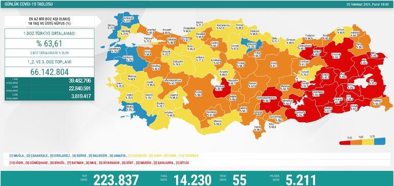Koronavirüs: Günlük vaka 16 bini aştı, haritada kentlerin rengi değişti
