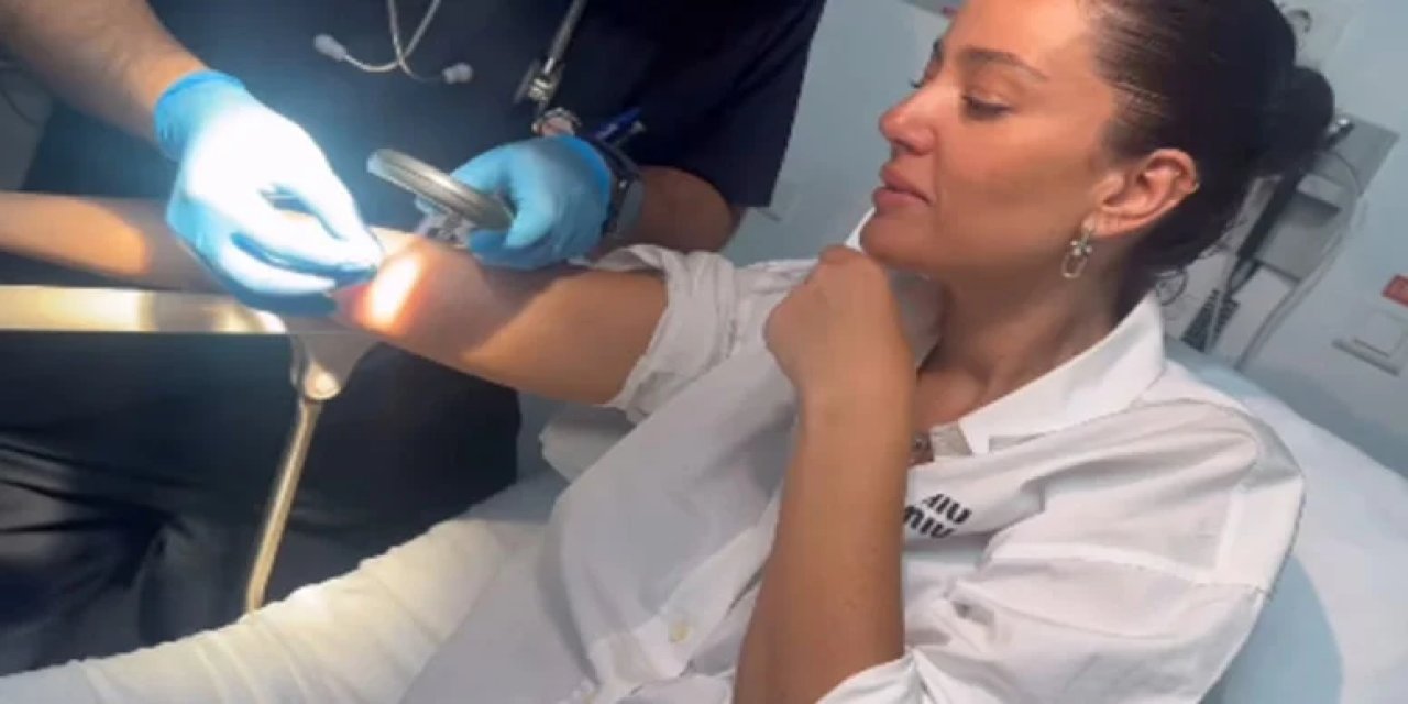 Pelin Akil koluna yapışan keneyi çıkarmaya çalıştı, kolunda parça kaldı