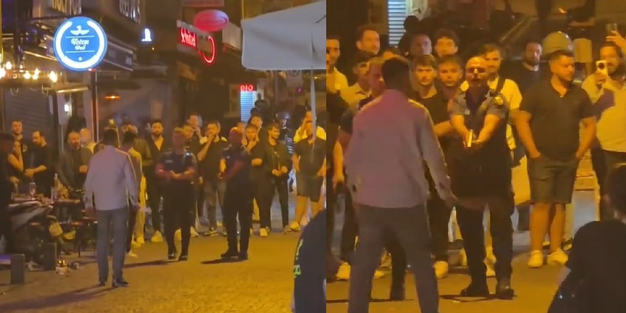 Beşiktaş'ta döner bıçağıyla kendisine zarar verdi; çevredekileri tehdit etti