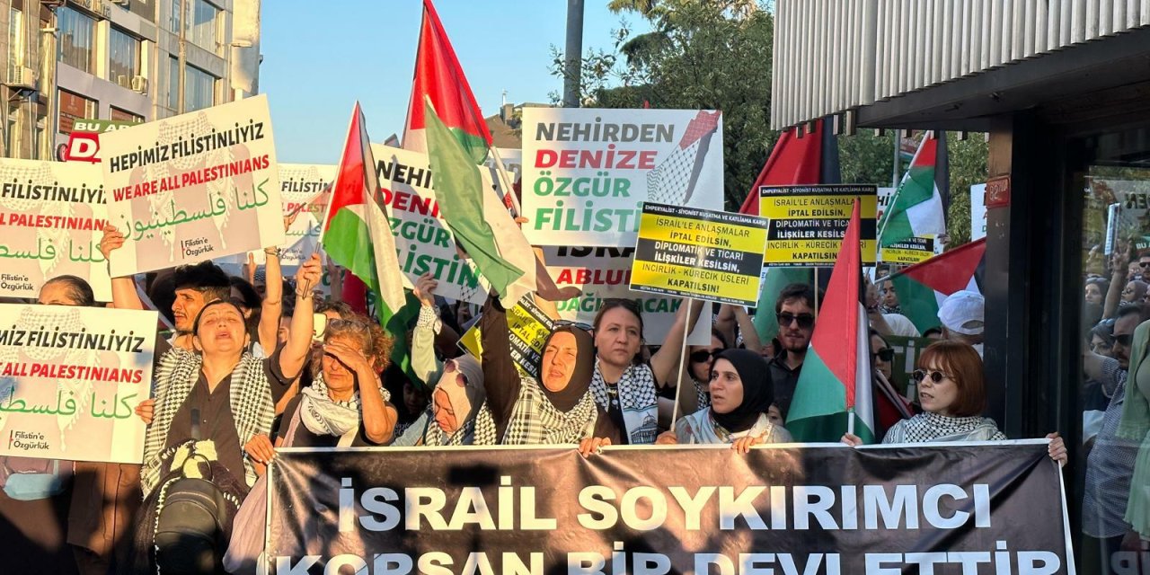 İstanbul'da Gazze'ye destek yürüyüşü: 'Hamaseti bırak İsrail’le ilişkiyi kes'