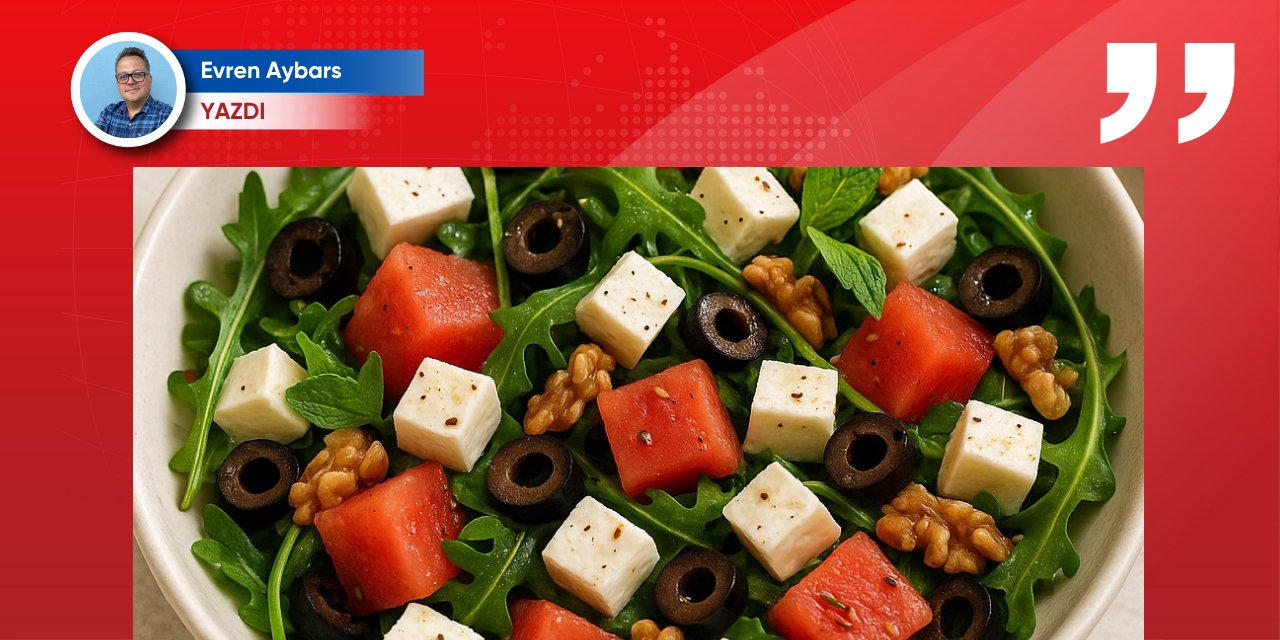 Karpuzlu peynirli yaz salatası