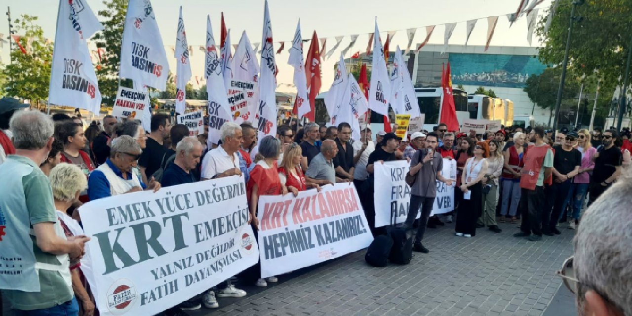 Gazetecilerin direnişi... DİSK Basın-İş: 'KRT işçileri kazandı, hepimiz kazandık'