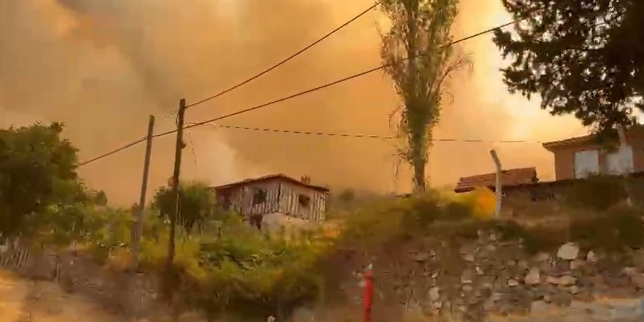 Bursa'daki orman yangınında alevler yerleşim yerlerine yaklaştı