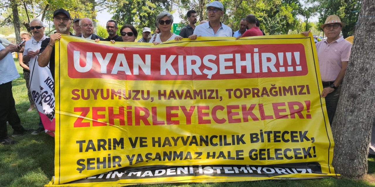Kırşehir'de yapılmak istenen altın madeni projesi protesto edildi