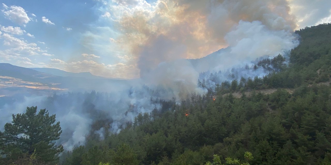 Karabük'te yeniden orman yangını çıktı: Havadan ve karadan müdahale sürüyor