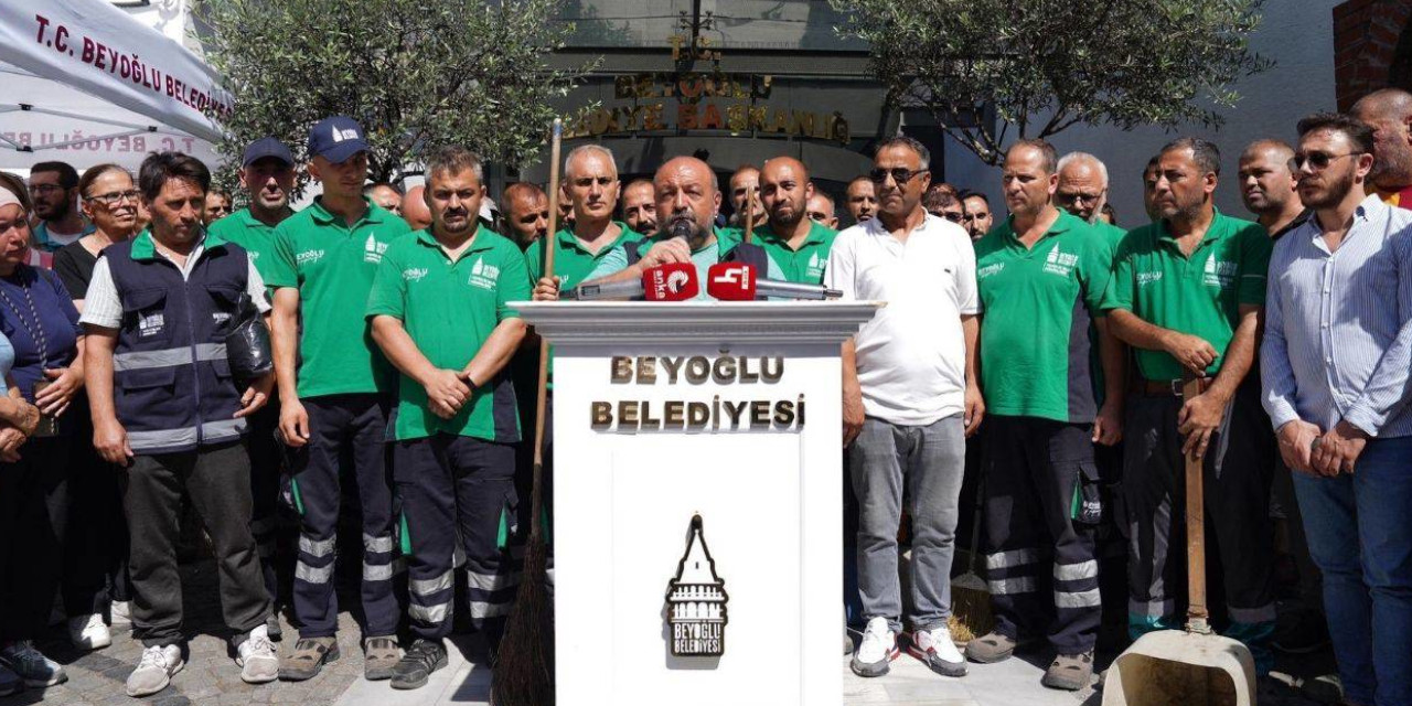 Beyoğlu Belediyesi işçilerinden gözaltındaki başkana destek