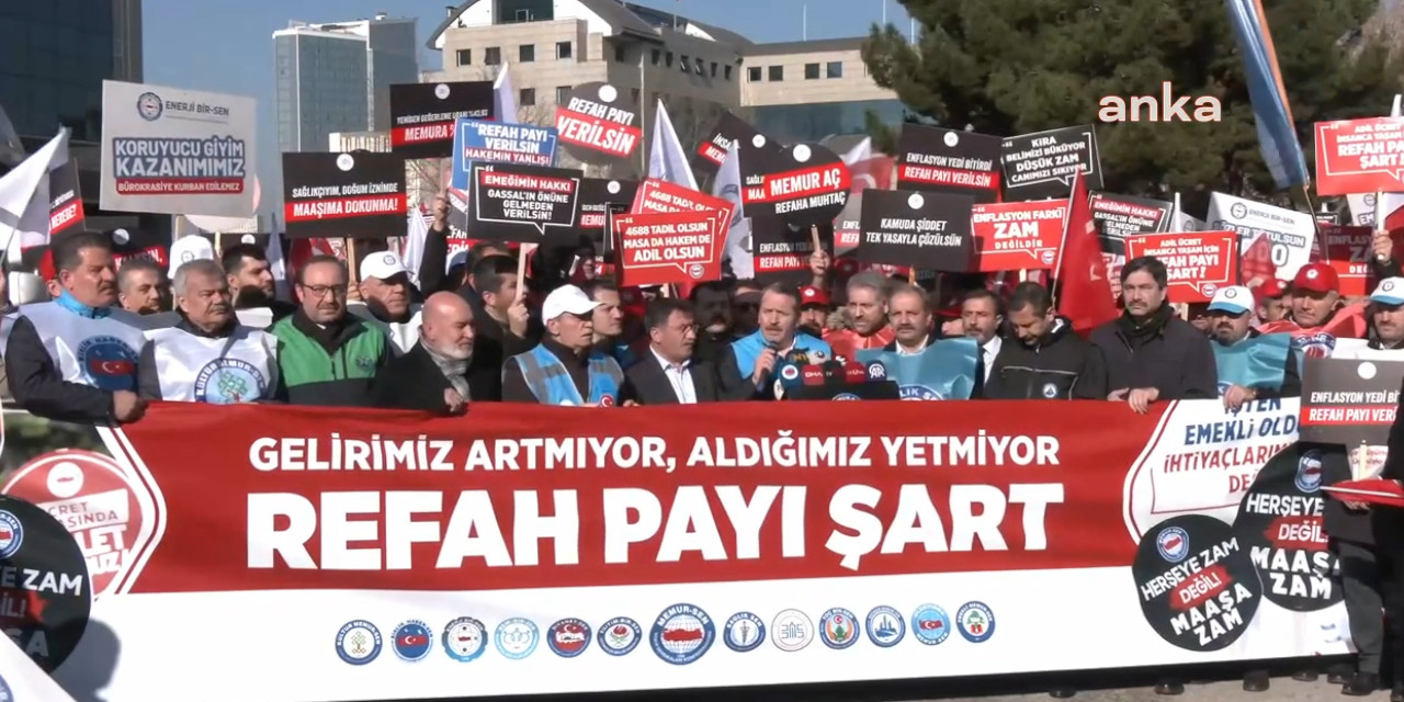 Memurlar zamma karşı sokağa indi: '80 milyonu aç bırakmaya hiç kimsenin hakkı yok'