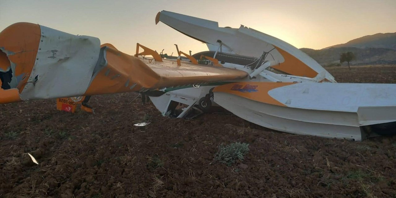 Aydın'da orman yangınına müdahale eden uçak, kaza-kırıma uğradı