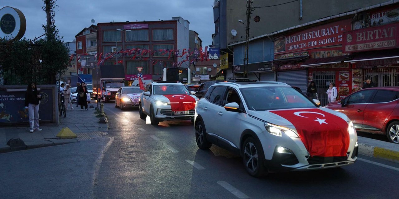 Beyoğlu'nda İnan Güney'e destek konvoyu