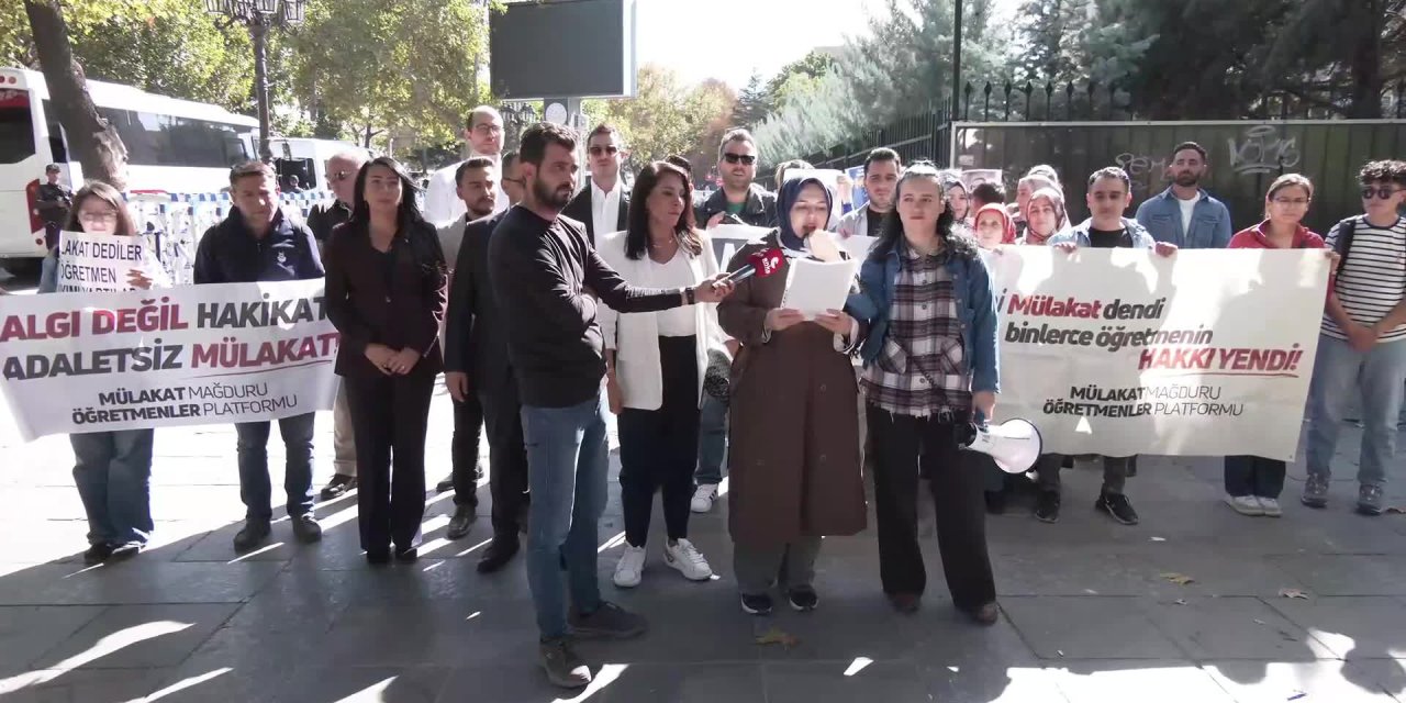 Öğretmenler eylemde: Sahte diplomalarla, mülakatlarla kaybedecek vaktimiz yok