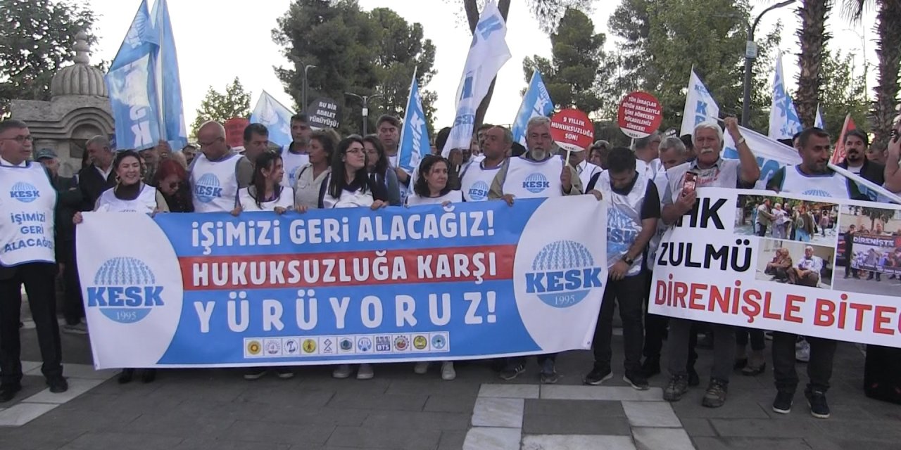 KESK, KHK'lılar için Şanlıurfa'dan Ankara'ya yürüyüş başlattı