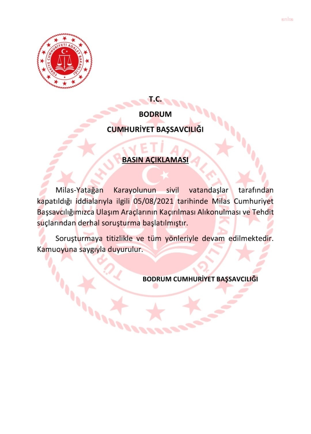 Muğla'da sivillerin yol kapattığı ve araçların kaçırıldığı iddialarına soruşturma