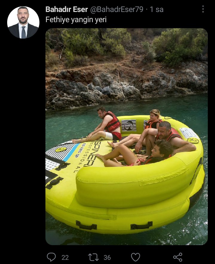 AKP'li yöneticiden tepki çeken tatil paylaşımı: "Fethiye yanıyor"