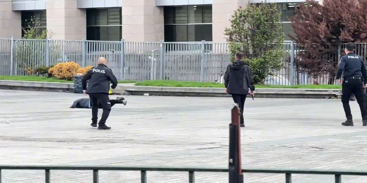 Çağlayan Adliyesi önünde silahlı eylem: Kendini vurdu