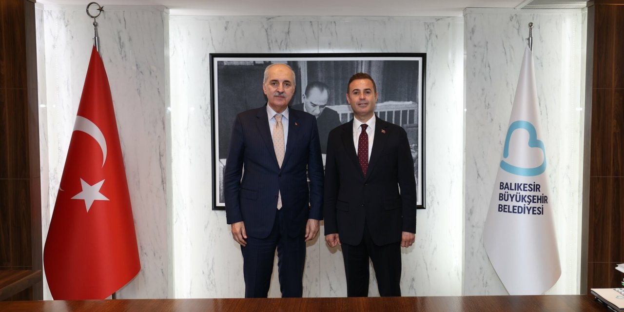 Numan Kurtulmuş'tan Balıkesir Büyükşehir Belediye Başkanı Ahmet Akın'a ziyaret