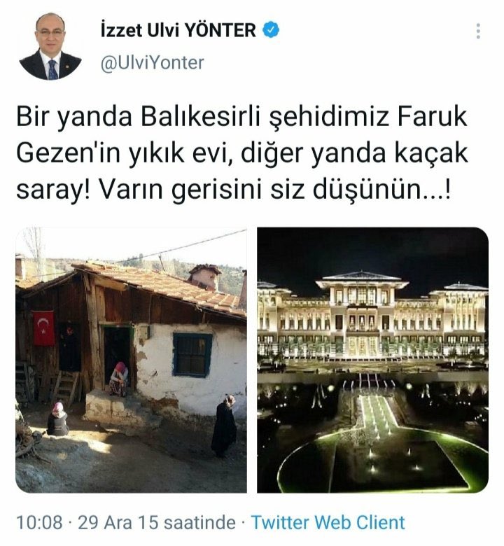 MHP'li Yönter, Şahan Gökbakar ve Barış Atay'dan sonra "kaçak saray" tweet'ini hatırlatan Levent Kazak'ı hedef aldı