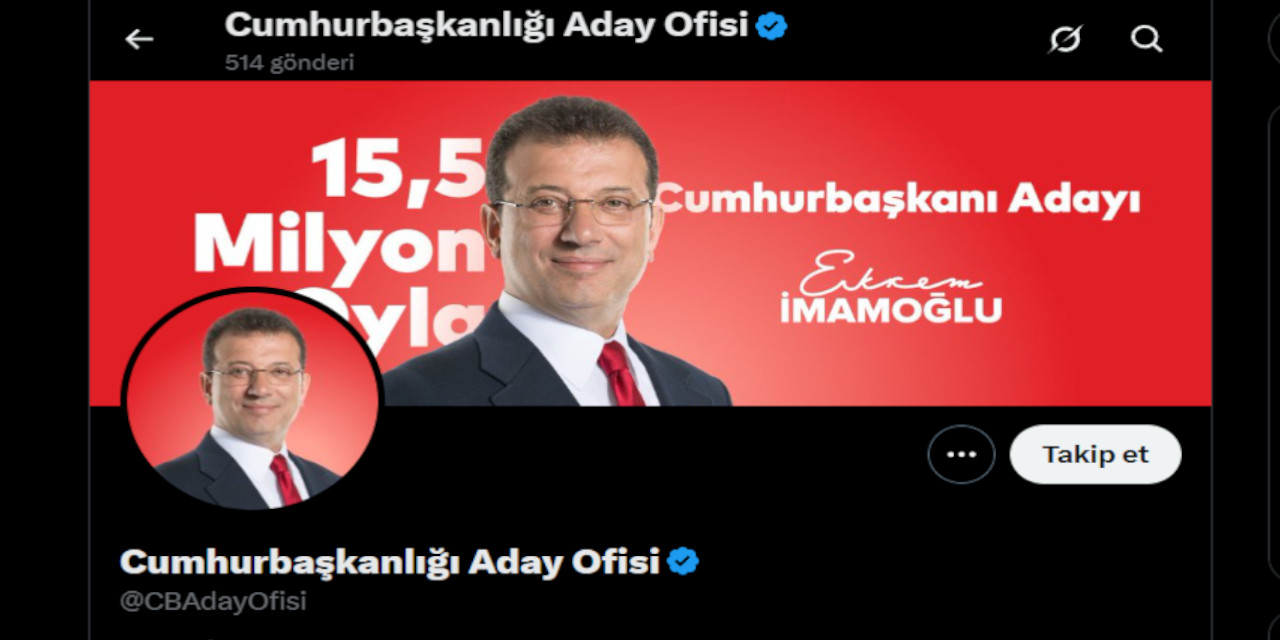 Cumhurbaşkanlığı Aday Ofisi hesabı için erişim engeli kararı