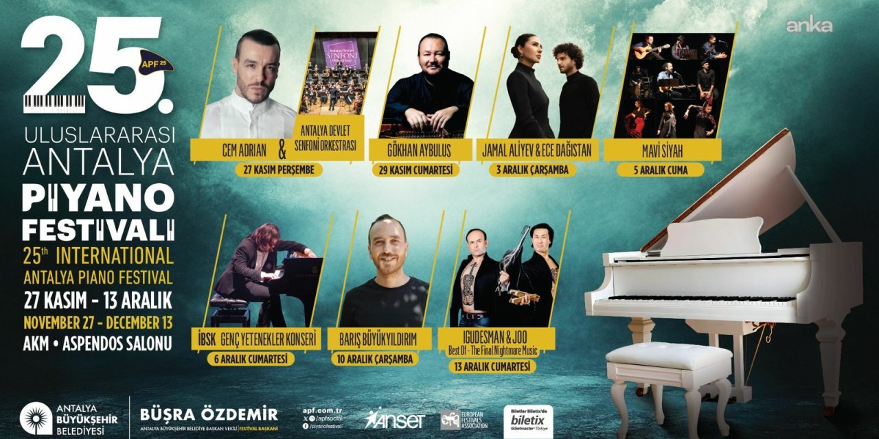 Uluslararası Antalya Piyano Festivali, 27 Kasım'da başlıyor