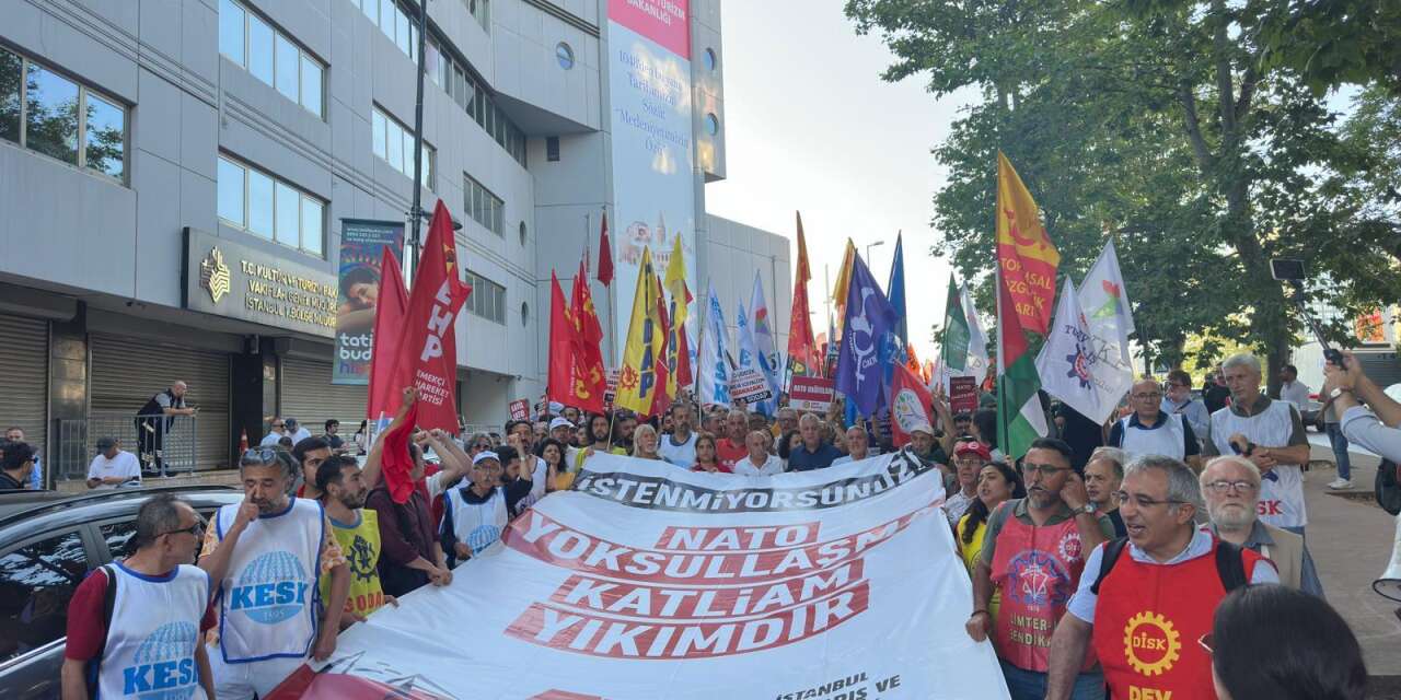 İstanbul'da "NATO Zirvesi" protestosu: NATO, emekçiler için yıkım, savaş, ölüm demektir