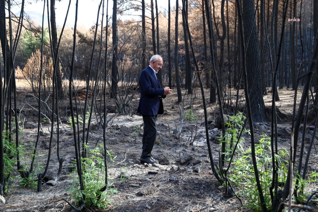 Kılıçdaroğlu, yangın yerlerini ziyaret etti: "Umutlar yeşeriyor; merak etme halkım, az kaldı…"