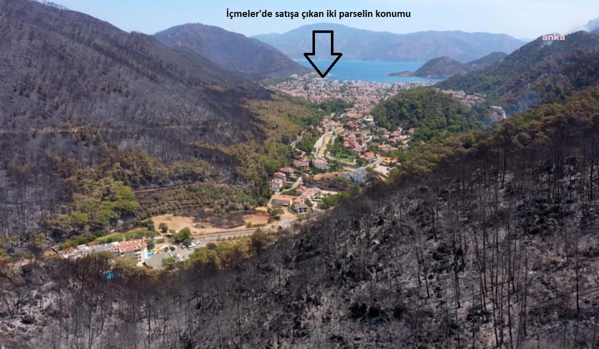 Orman yangını çıkan İçmeler'de denize sıfır 2 parsel kamudan satışta