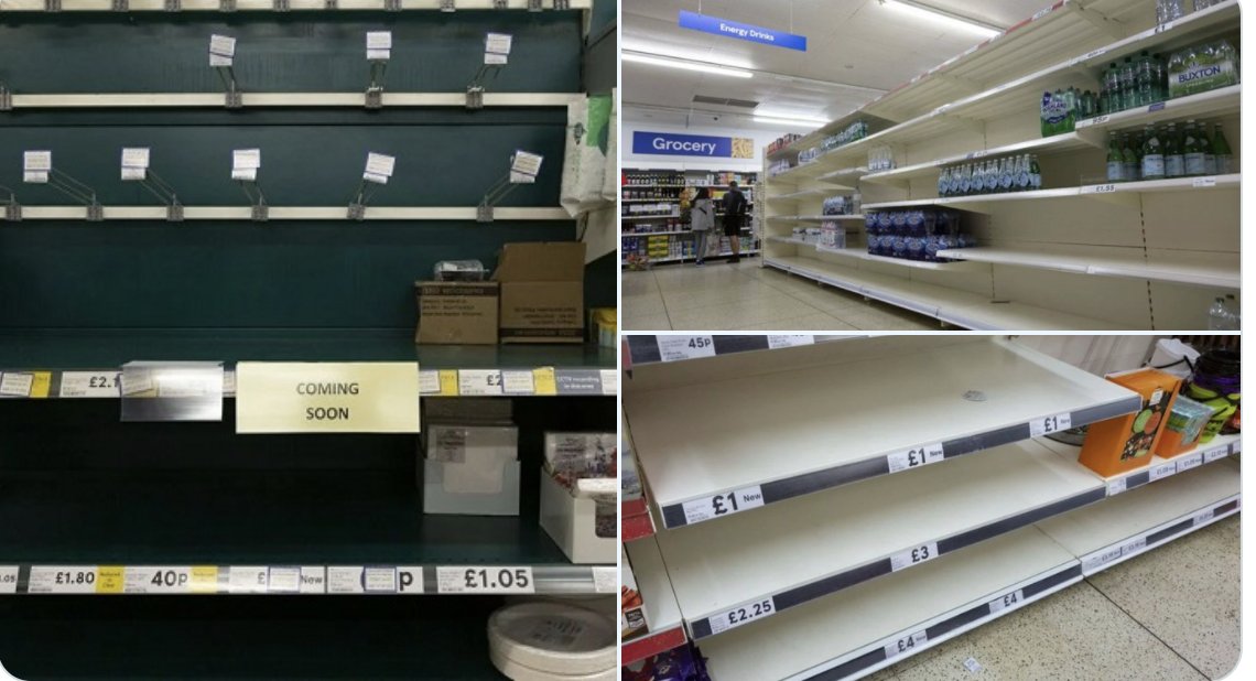 İngiltere'de tedarik sıkıntısında son durum: Marketlerde gıda ürünlerinin satıldığı raflar boşaldı