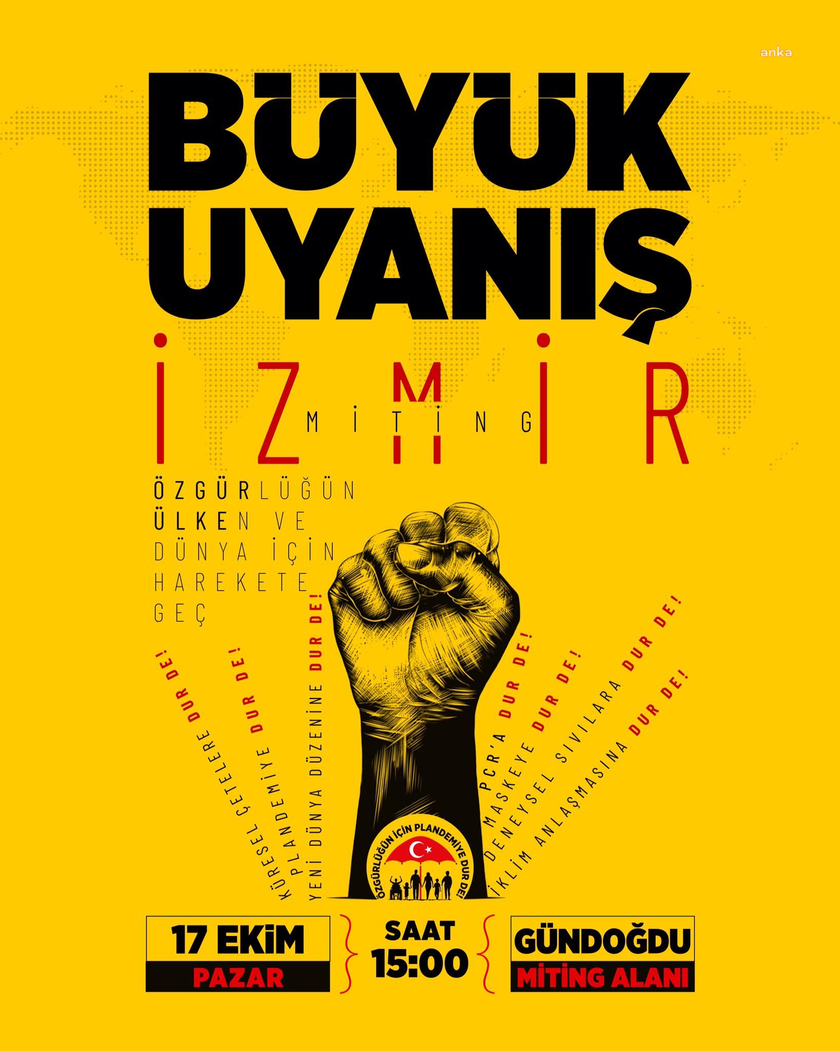 Aşı karşıtları üçüncü mitingi İzmir'de yapacak