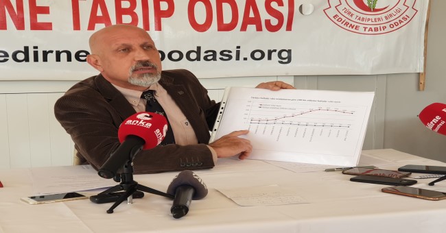 Edirne Tabip Odası: Kentte vaka sayısı üç artta 15.5 kat arttı