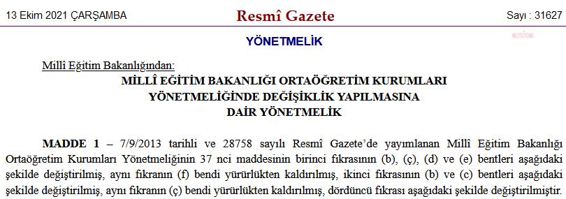 Liselerde okul türleri arasında geçiş ve nakiller kolaylaştı