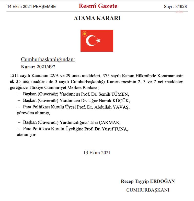 Merkez Bankası'nda gece yarısı operasyonu:  Üç üst düzey yönetici görevden alındı