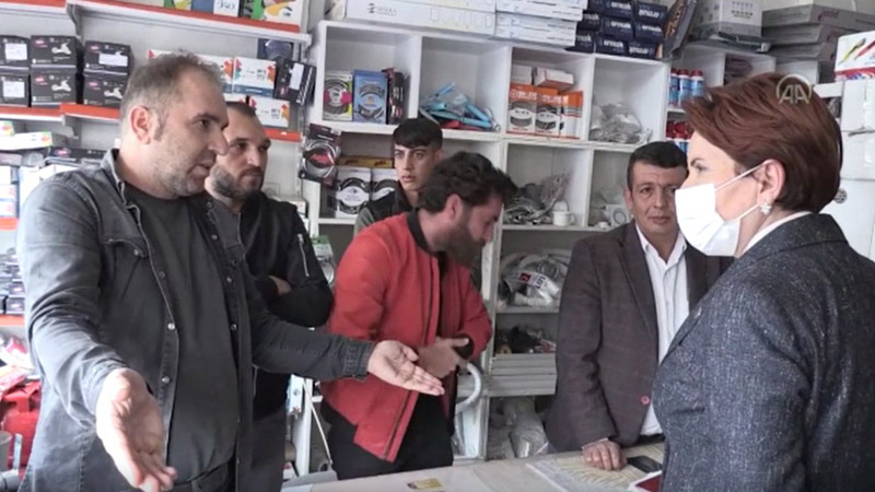 Akşener'e "Burası Kürdistan" diyen esnaf gözaltında