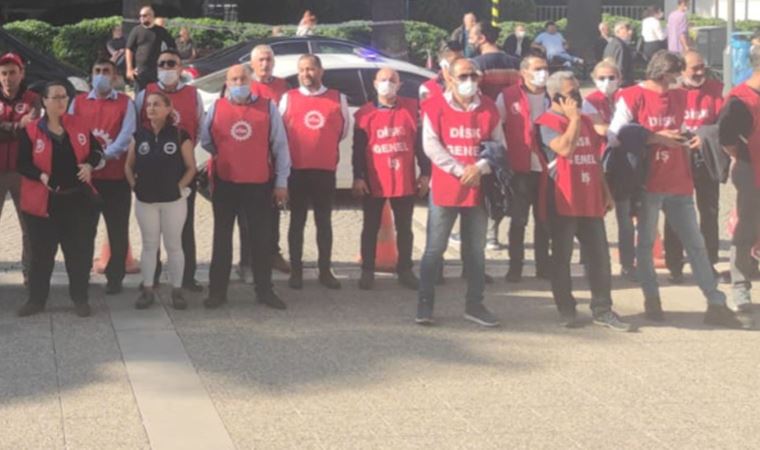 DİSK'li işçilerden Soylu'ya protesto