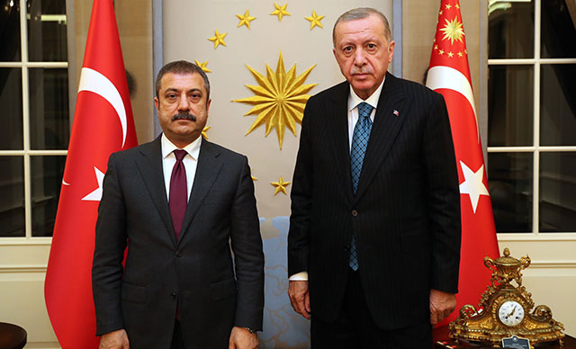 Erdoğan, Merkez Bankası Başkanı Kavcıoğlu'yla görüştü
