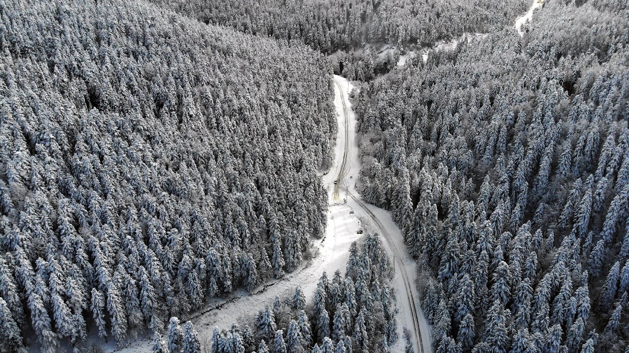 Yedigöller yolu, kar ve buzlanma nedeniyle kapatıldı, giden geri döndü