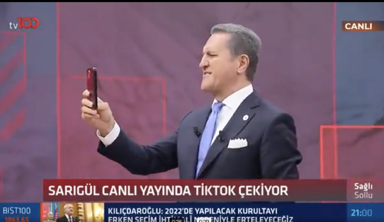 Mustafa Sarıgül canlı yayında TikTok videosu çekti