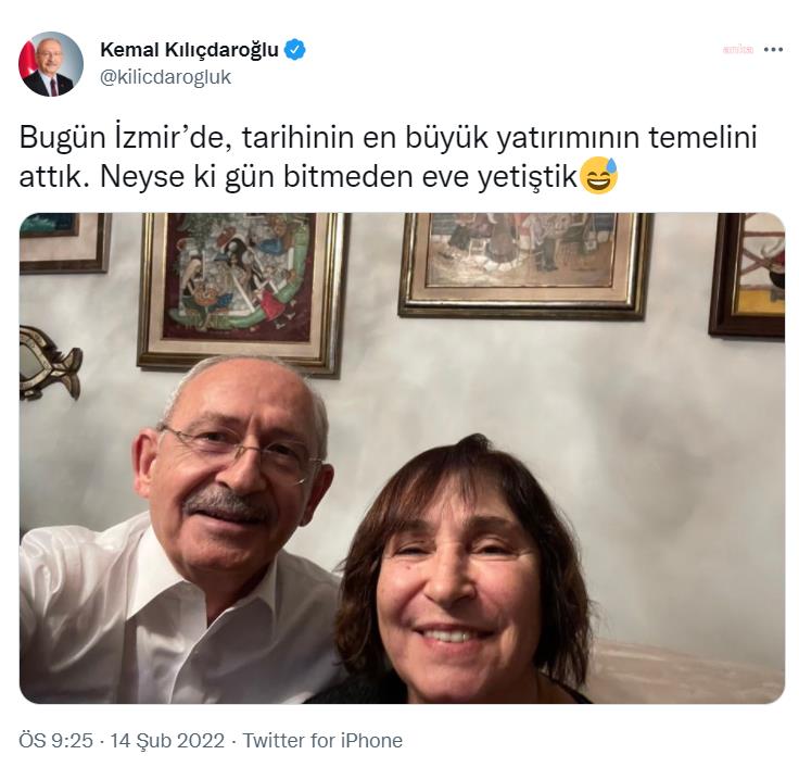 Kılıçdaroğlu'ndan eşi Selvi Kılıçdaroğlu ile birlikte Sevgililer Günü paylaşımı