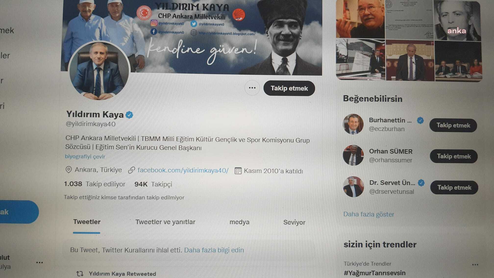 Tarikat yurdundaki şiddeti paylaşmıştı: Twitter CHP'li Yıldırım Kaya'nın hesabını dondurdu
