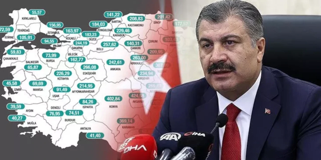 İl il vaka sayıları: Eskişehir zirvede