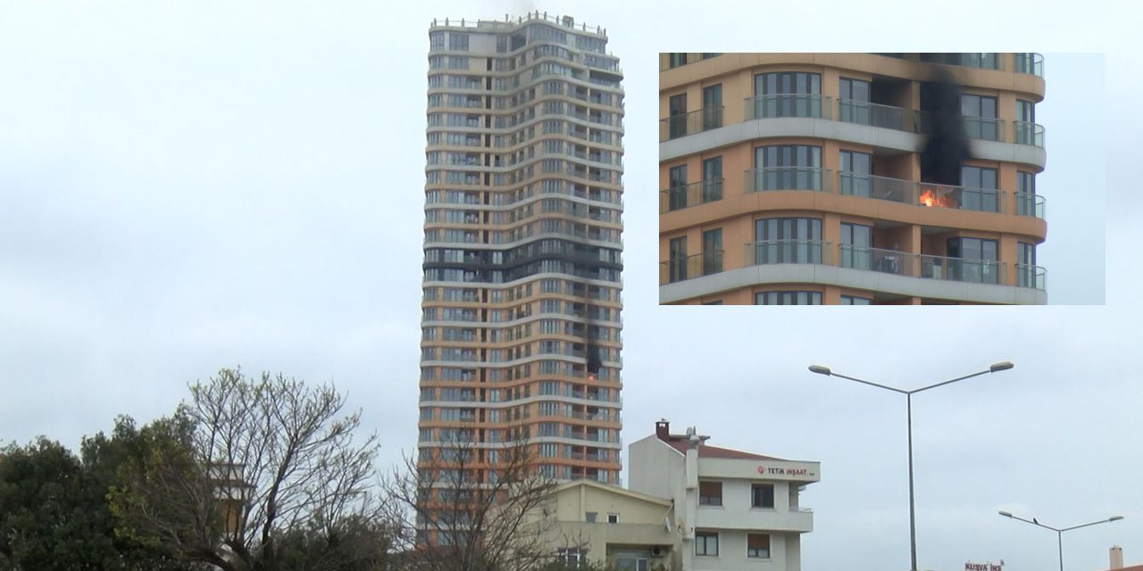 Rezidansın 21. kat balkonunda kızartma yaparken yangın çıktı